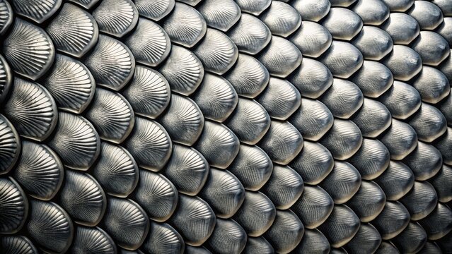 Black and white fish scale pattern