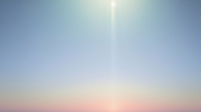Abstract soft sunset sky gradient with subtle vertical light ray