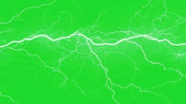Bright blue electric lightning bolt striking across dark background,
A bright white lightning bolt crackles across a green screen background. A bright white lightning bolt effect.