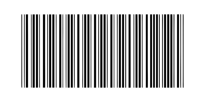 Standard 1d Barcode On White Background Vertical Parallel Lines