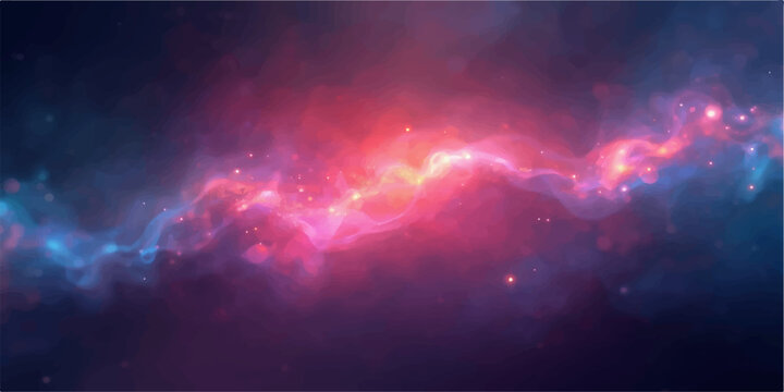 Abstract concert stage lights background with colorful glowing space and nebula effects loop