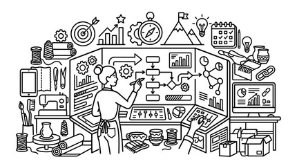 Naklejka premium Small Business Entrepreneurship: Planning, Strategy, and Execution