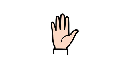Fototapeta premium Human hand showing palm for stop gesture