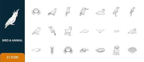 Bird and Animal Icon Set © Vect