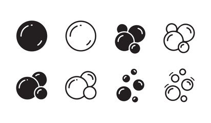 Fototapeta premium Soap bubbles icon. Foam bubble symbol. Sparkling water vector illustration. Fizzy soda drops sign.