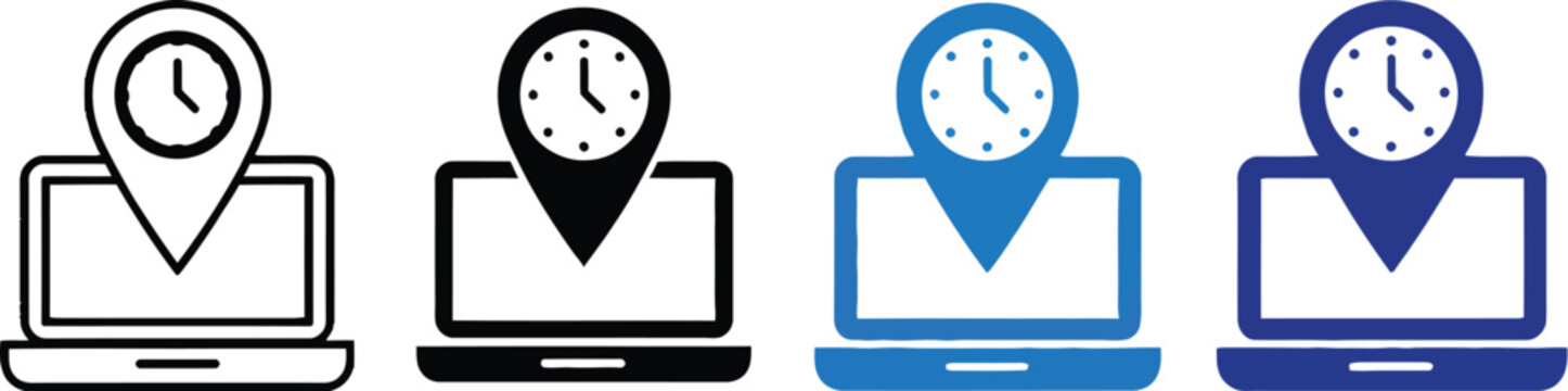 Usage Context icon set with diverse style variations for processes, functionality, user experience, implementation, and business operations, vector