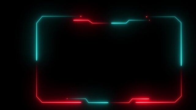 Hud frames blue user interface elements design modern technology futuristic control panel screen digital hologram. abstract tech sci hologram frame template design Motion graphics of concept 4k video