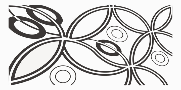 Abstract background pattern with overlapping circular lines and circles background abstract geometric wallpaper minimalist illustration backdrop continuous composition monochrome creative