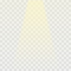Fototapeta premium Soft Yellow Light Glow on Transparent Checkerboard Background