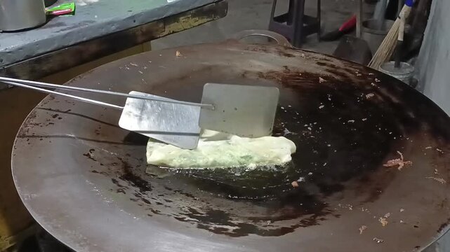 Martabak is a very famous street food.