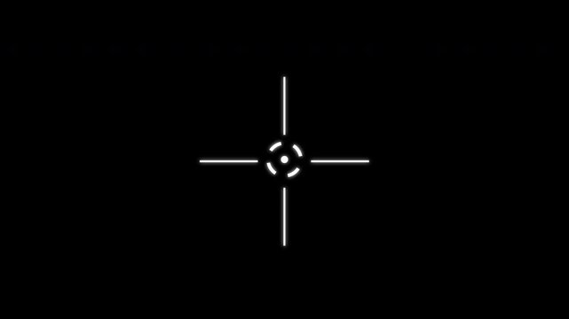 Targeting graticule futuristic  2D animation target circle HUD 4K