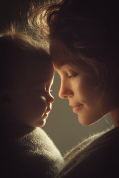 mother and child sharing an intimate moment
