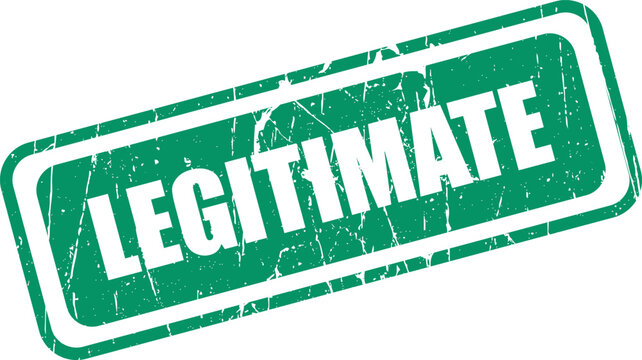 Legitimate green stamp illustration trust validity and authenticity concept