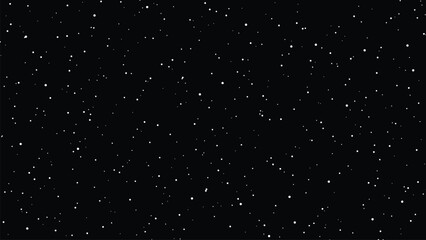 Starry Night Sky Background with Twinkling Galaxy Stars, Dark Space Cosmos 8 Bit Vector Texture © Abduls