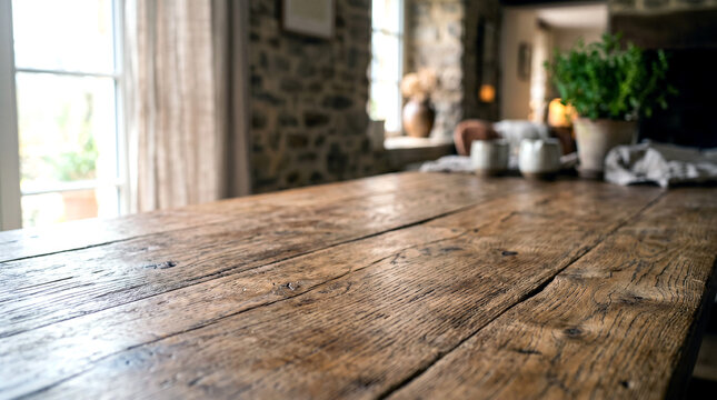 old wooden table
