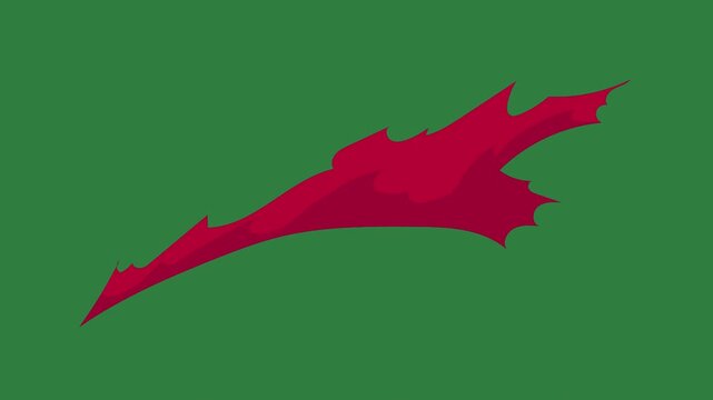 Red fire on it and map shark leaf background of new zealand exor dragon piece paper bat  expression design motion composition colorful