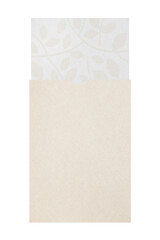 Fototapeta premium Floral card png beige envelope sticker, transparent background