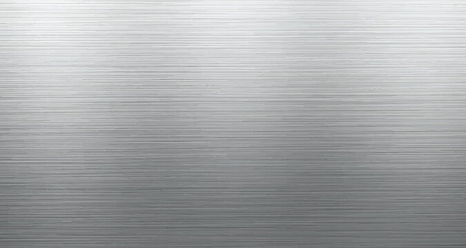 Industrial Brushed Steel Texture Wallpaper with Metallic Reflection Effect
