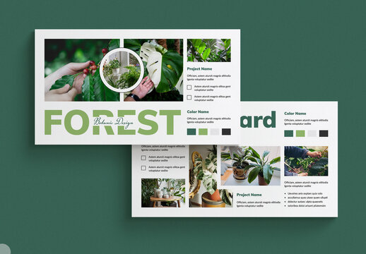 Modern & Forest Mood Board Presentation Template
