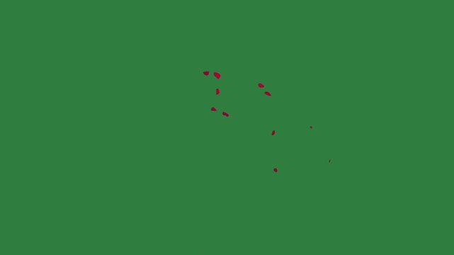 Small red dot design on it bird  colorful scene style elements backgrounds gesture cartoonish depth layers creative