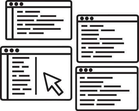 Software Development Coding Window Icons