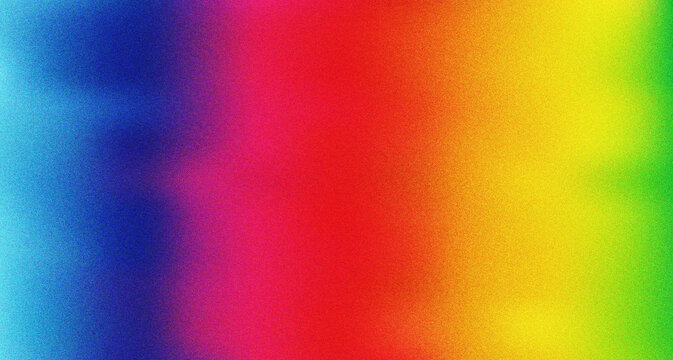 Bold and saturated rainbow spectrum gradient featuring a grainy texture for modern artistic design works