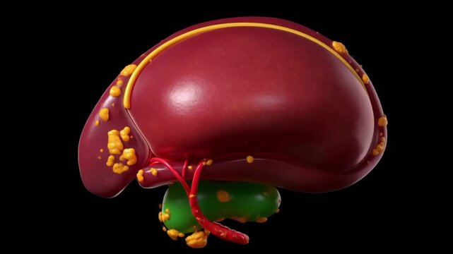 Healthy vs Fatty Liver 3D Medical Animation Comparison.