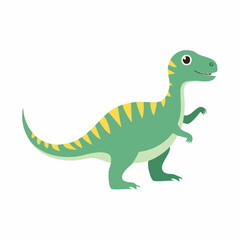 Fototapeta premium Cute Green Dinosaur Illustration