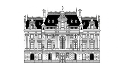 Obraz premium sketch of castle