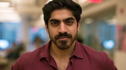 Naklejka premium Men Mental Health Stigma Pakistani Young Man Calm