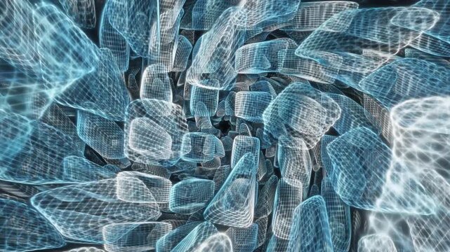Glow March Crystal Pattern Motion Background 4K
