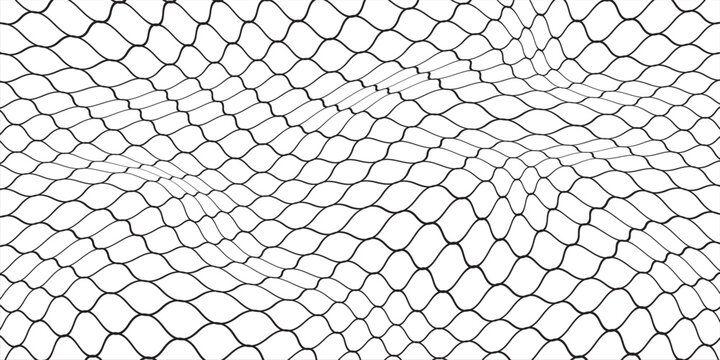 Football, hockey or basketball net with distressed texture. Lattice structure with grunde effect. Old fence pattern. Scratched mesh background. Vector graphic illustration.