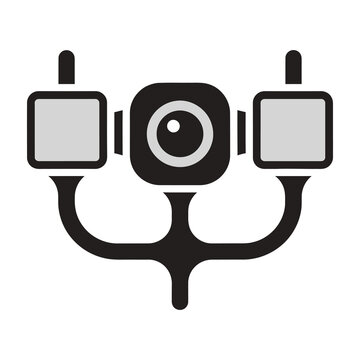 Webcam with microphone and speakers attached