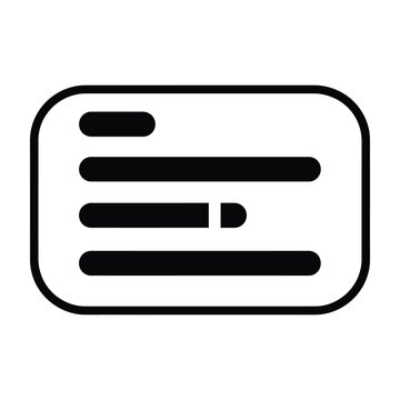 Text alignment icon representing left justified paragraph layout for user interface