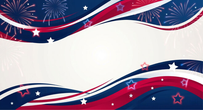 Patriotic, American flag, red white blue, star spangled banner, vector border
