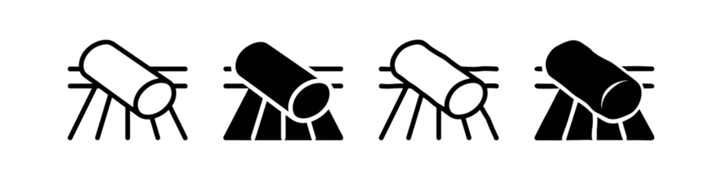 Log Saw Icon Set