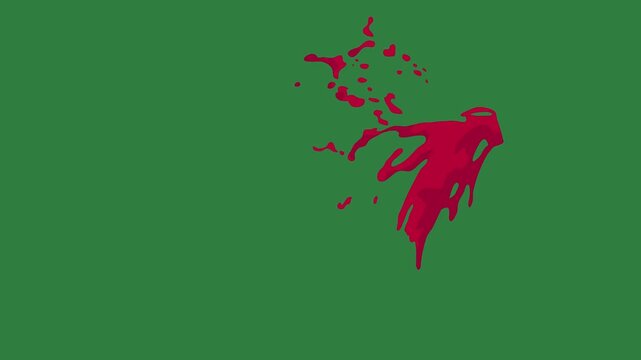 Red umbrella on bird it splash paint arrow some dots  figure expression layers illustration frame composition cartoonish