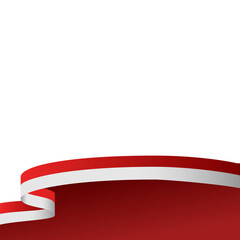 Obraz premium Modern Wavy Indonesian Flag Border Decoration