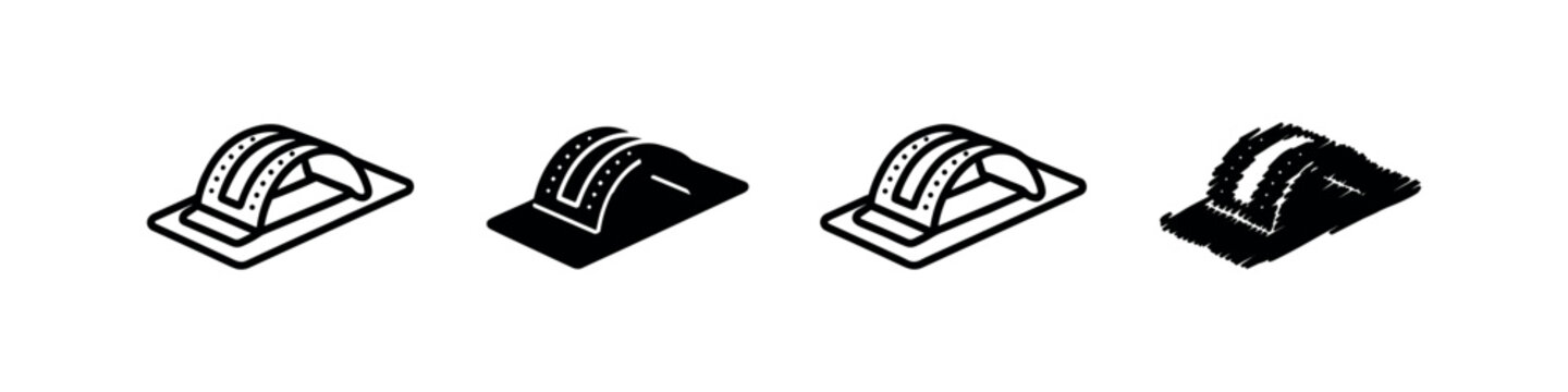 Airplane throttle quadrant control icon set, aviation and flight simulation symbol