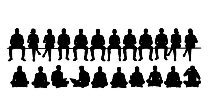 Soldier Army Icons Set of Tactical Silhouettes Standing and Kneeling on White Background for Military Graphics