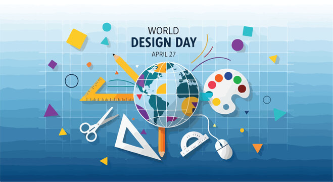 A colorful graphic celebrating World Design Day on April 27