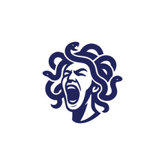 Obraz premium Screaming Medusa Logo