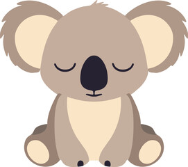 Sleeping koala sitting character © KEI KATA