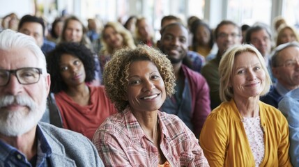Fototapeta premium Engaged Community Members at Town Hall Meeting
