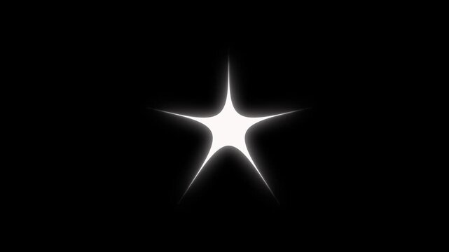 Glowing light trails, 2D shining twinkle effect on black screen background, twinkle star glitter sparkle, white cartoon blinking stars, flat vector doodle sparkle, magic flash abstract element.