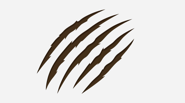 Vector Lion Claw Scratch - Realistic Transparent Illustration