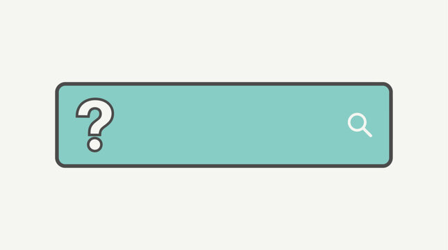 Vector Text Box with Question Mark - Simple Message Illustration