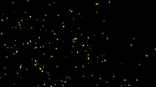 luxuy gold particle slow flying on dark background, Dust Particles Floating On Black Background, gold particle flying diagonal,  slow motion golden dust particles on dark background 4K