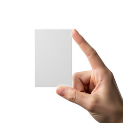 Obraz premium Hand holding a blank white business card mock up