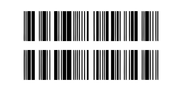 Standard 1d Barcode On White Background Black And White Graphic